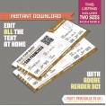 Editable Airplane Boarding Pass (Glitter Gold) 
